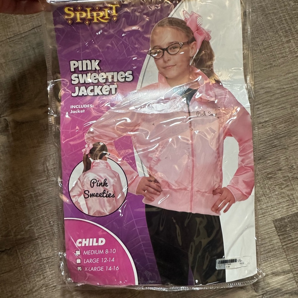 Pink Sweeties Child Jacket XL Halloween costume dress up